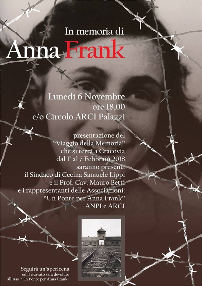 EVENTO “IN MEMORIA DI ANNA FRANK”!